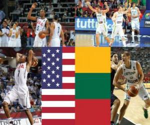Puzzle Ηνωμένες Πολιτείες - Λιθουανία, ημιτελικοί, 2010 FIBA World Τουρκία